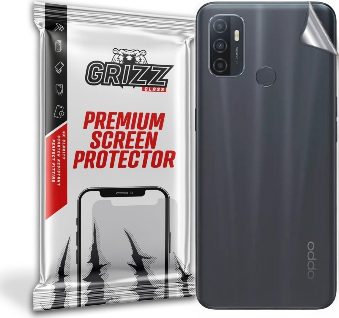 Folie protectie spate, GrizzGlass SatinSkin folie spate pentru Oppo A11s, Transparent