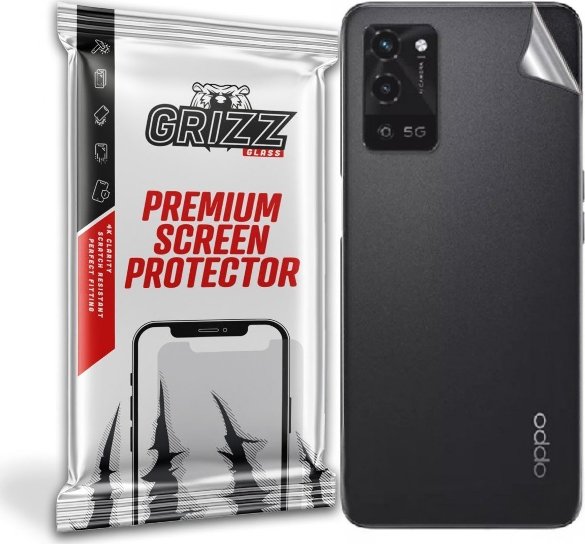 Folie de protectie spate, GrizzGlass SatinSkin folie spate pentru Oppo A56 5G, Transparent