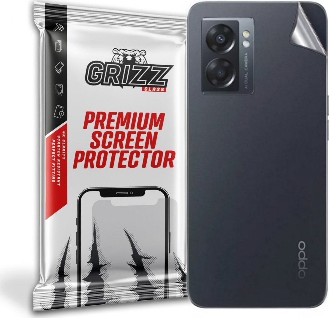 Folie protectie spate GrizzGlass SatinSkin pentru Oppo A57 5G, Transparent