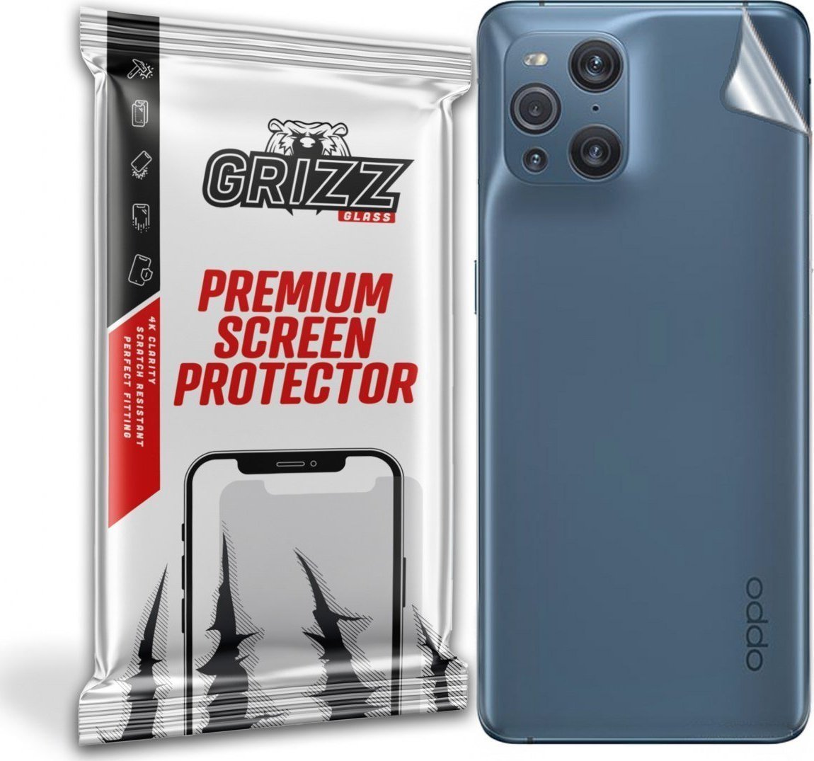 Folie protectie spate, GrizzGlass SatinSkin folie spate pentru Oppo Find X3 Pro 5G, Transparent