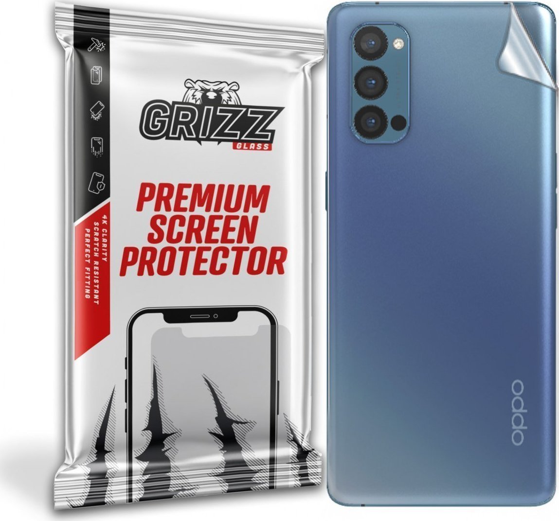 Folie protectie spate, GrizzGlass SatinSkin folie spate pentru Oppo Reno 4 Pro 5G, Transparent