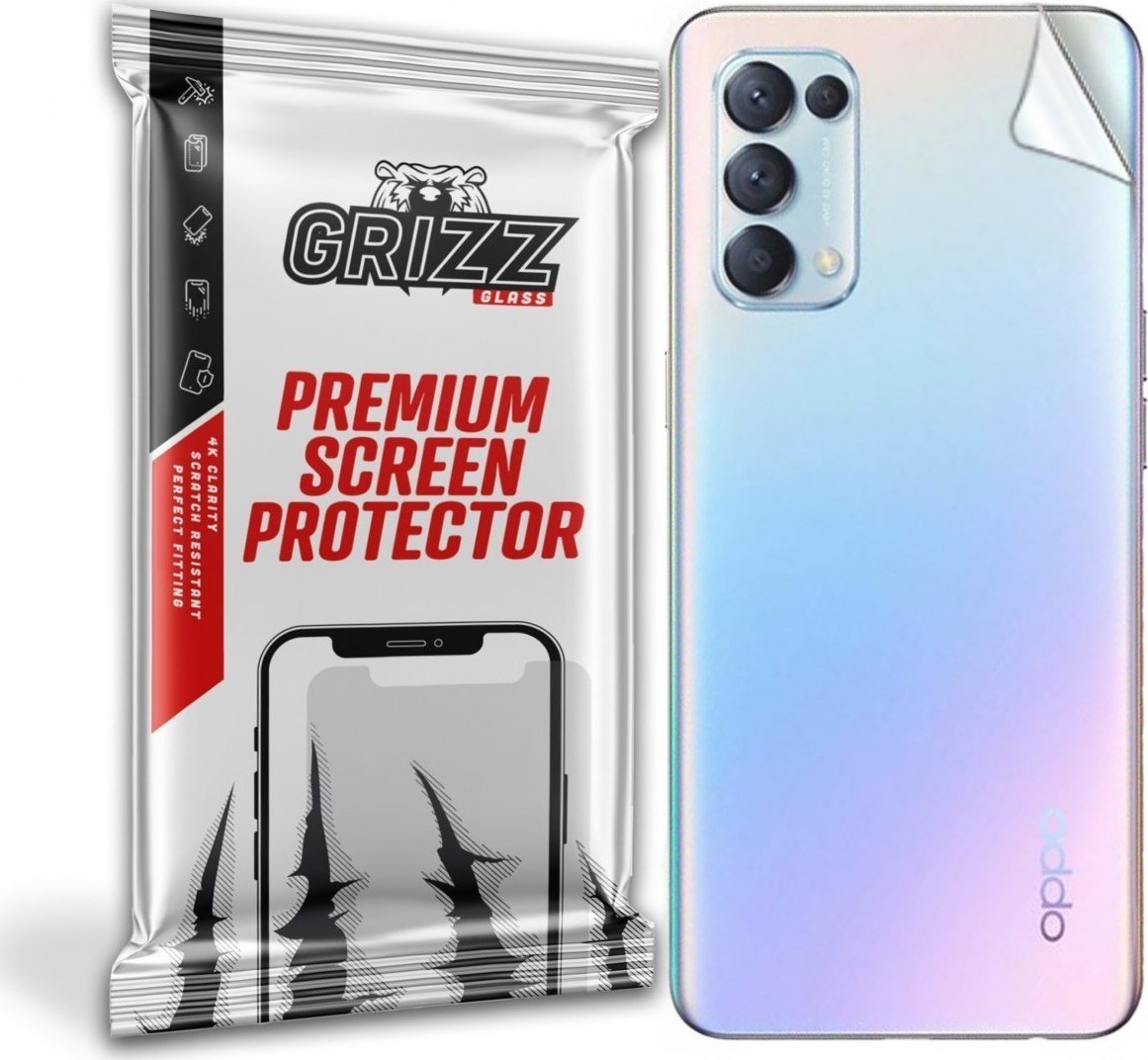Folie protectie spate GrizzGlass SatinSkin pentru Oppo Reno 5 4G, Transparent
