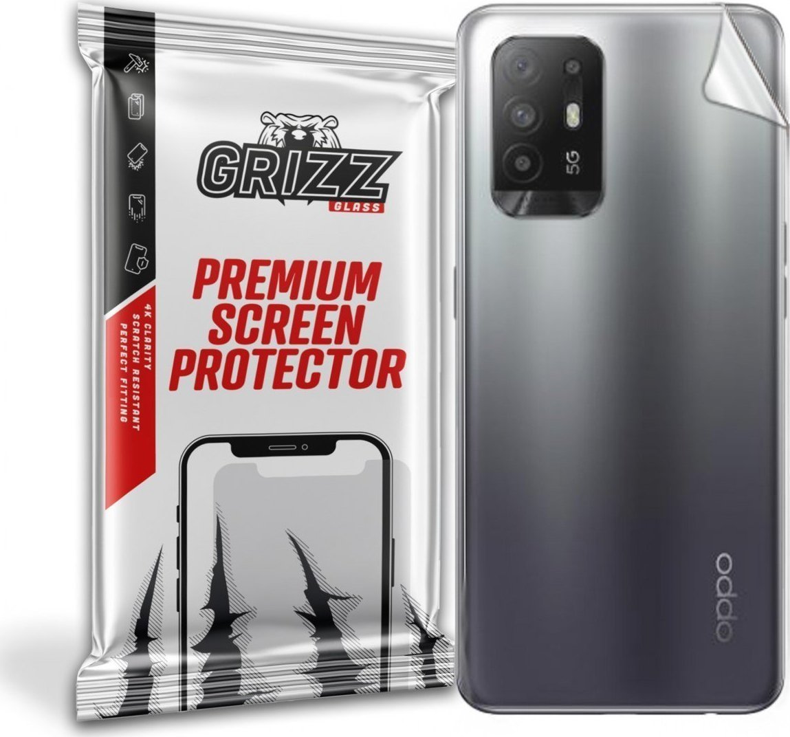 Folie protectie spate, GrizzGlass SatinSkin folie spate pentru Oppo Reno 5Z 5G, Transparent