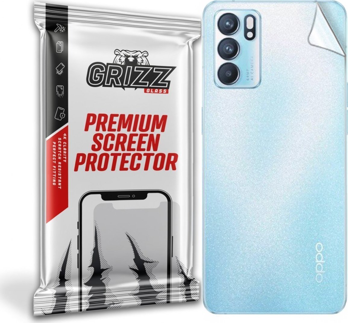 Folie protectie spate, GrizzGlass SatinSkin folie spate pentru Oppo Reno 6 5G, Transparent
