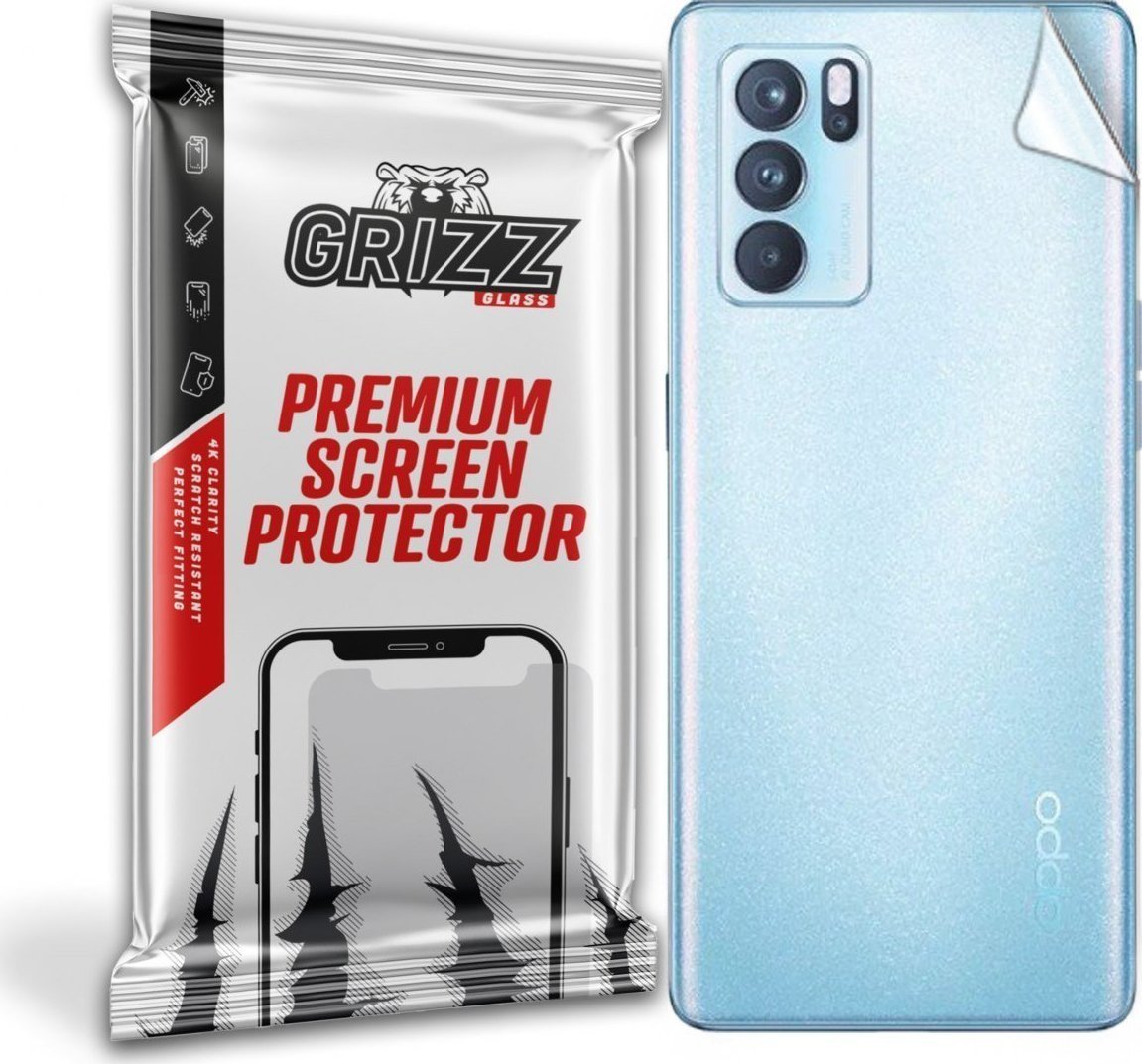 Folie protectie spate GrizzGlass SatinSkin pentru Oppo Reno 6 PRO 5G CPH2247, Sticla, Transparent