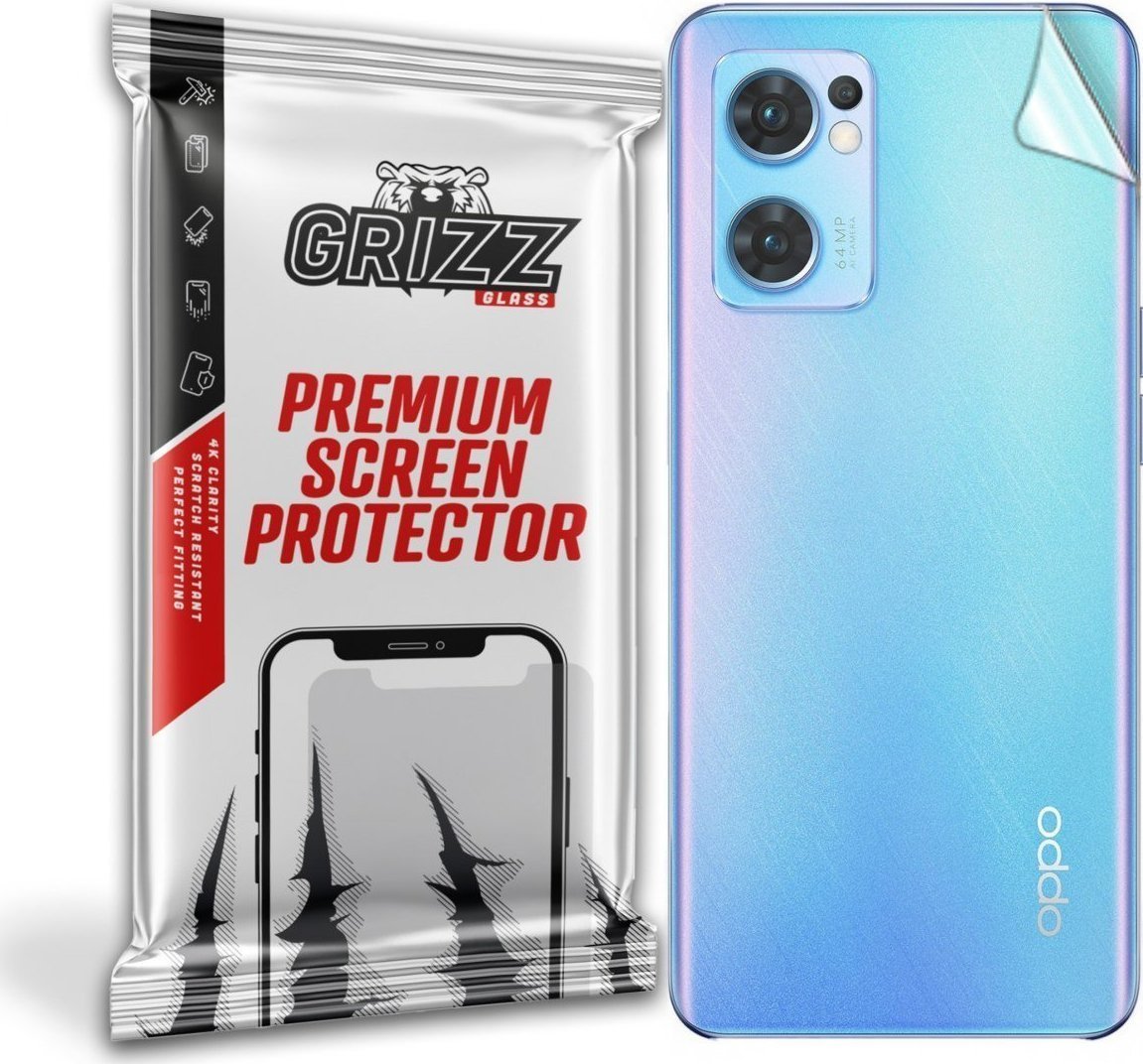 Folie protectie spate, GrizzGlass SatinSkin folie spate pentru Oppo Reno 7 5G, Transparent