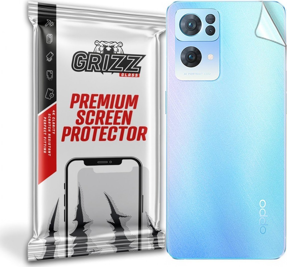 Folie protectie spate, GrizzGlass SatinSkin folie spate pentru Oppo Reno 7 Pro 5G, Transparent
