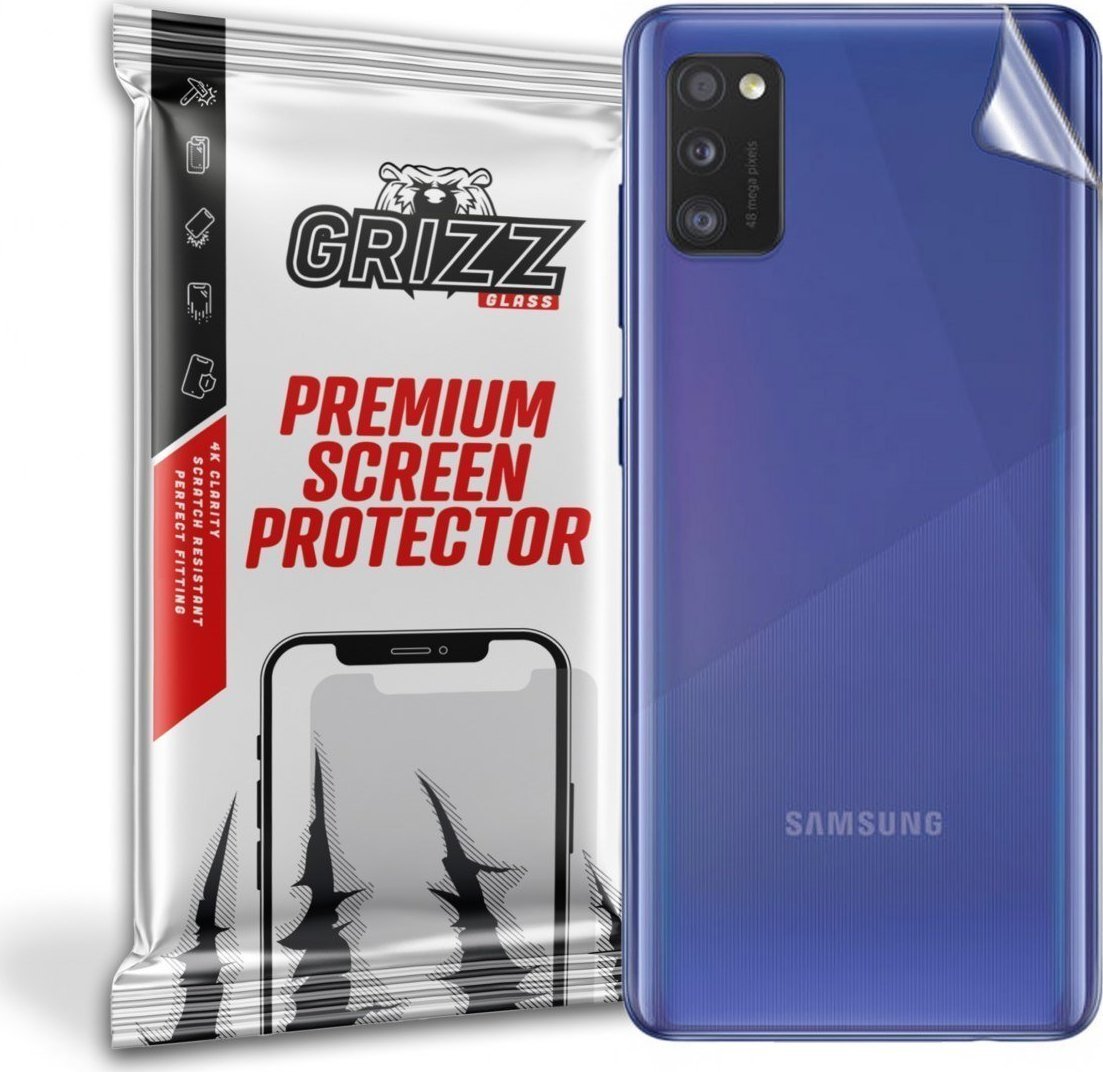 Folie protectie spate GrizzGlass SatinSkin pentru Samsung Galaxy A41, Transparent