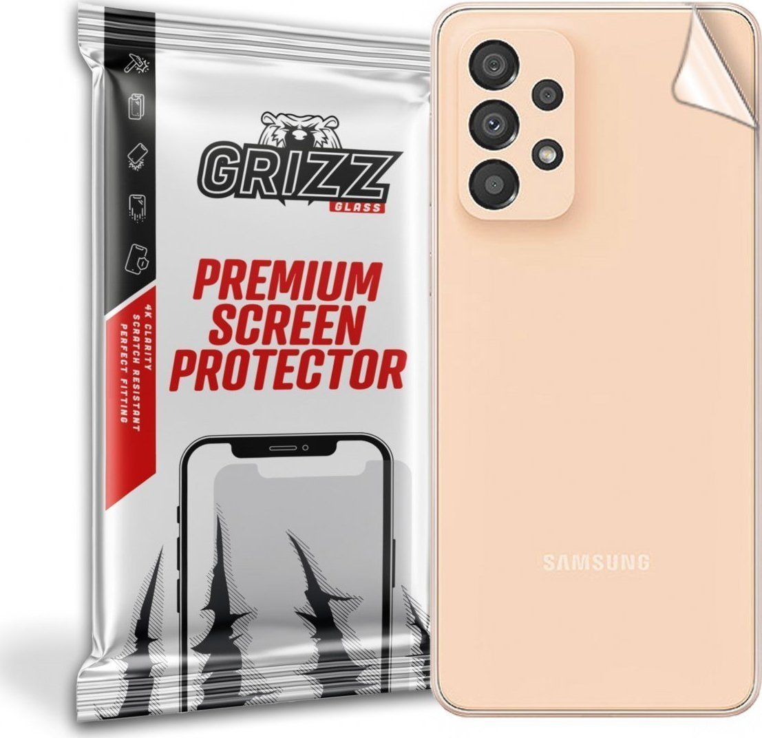 Folie protectie spate GrizzGlass SatinSkin pentru Samsung Galaxy A53 5G, Transparent