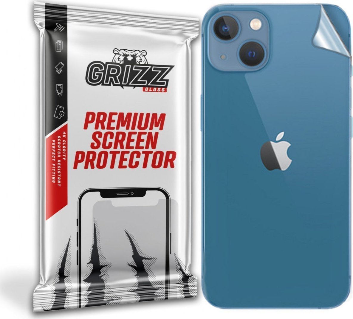 Folie protectie spate, GrizzGlass UltraSkin folie spate pentru Samsung Galaxy S10 Lite, Transparent