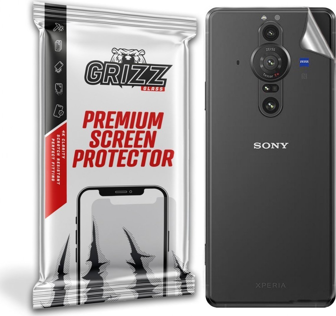 Folie protectie spate, folie GrizzGlass SatinSkin pentru spatele lui Sony Xperia Pro-I, Transparent