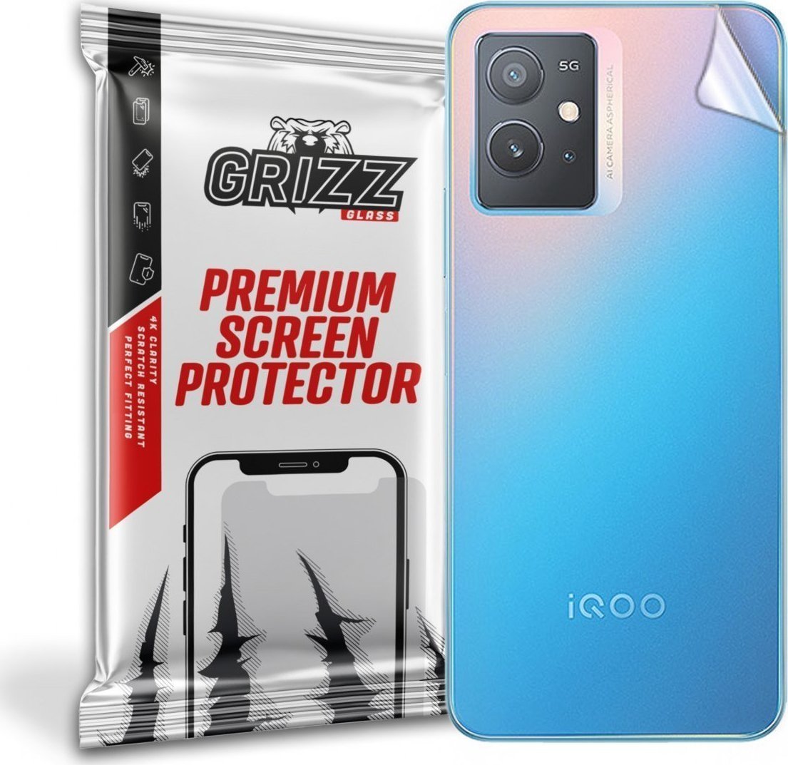 Folie protectie spate GrizzGlass SatinSkin pentru Vivo IQOO Z6, Transparent
