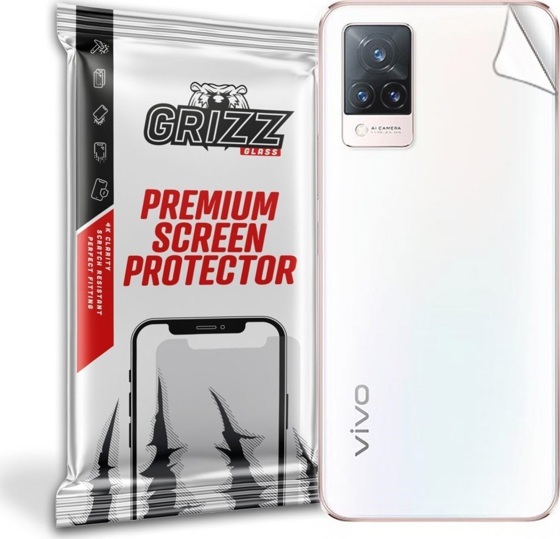 Film de protectie spate, folie spate GrizzGlass SatinSkin pentru Vivo V21 5G, Transparent