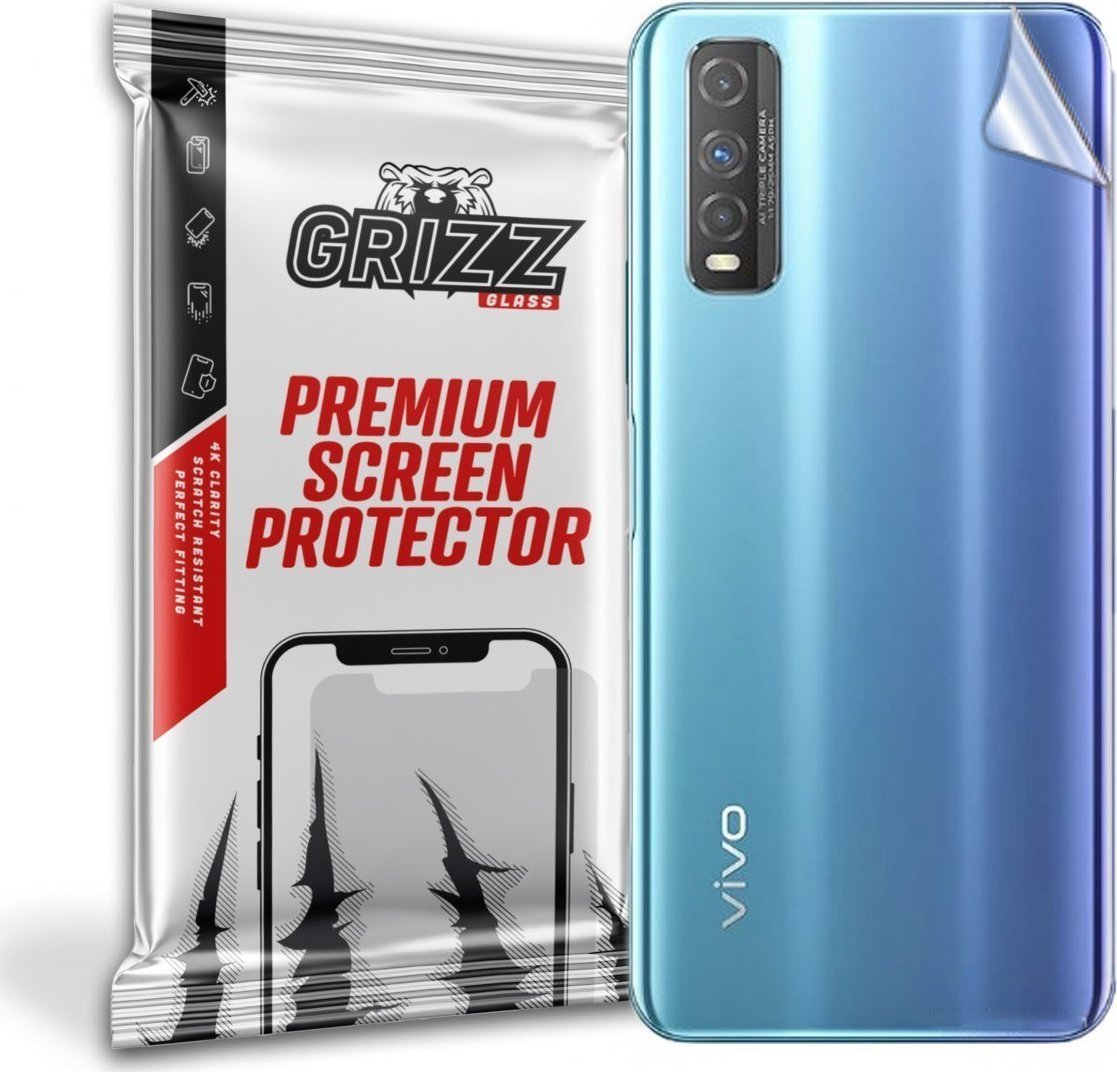 Folie protectie spate, GrizzGlass UltraSkin folie spate pentru Vivo Y50T, Transparent