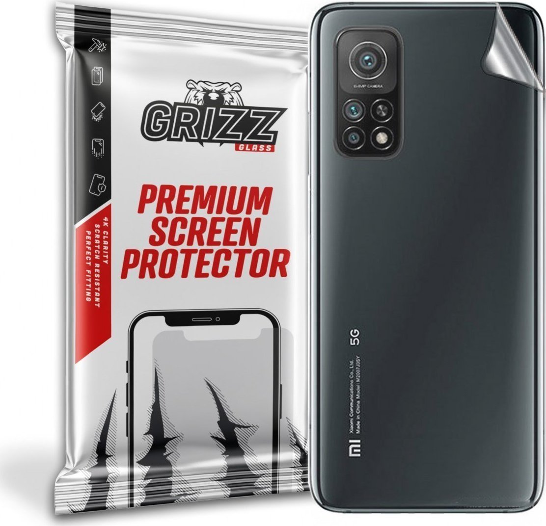 Folie protectie spate, GrizzGlass SatinSkin film pentru spate la Xiaomi Mi 10T 5G, Transparent