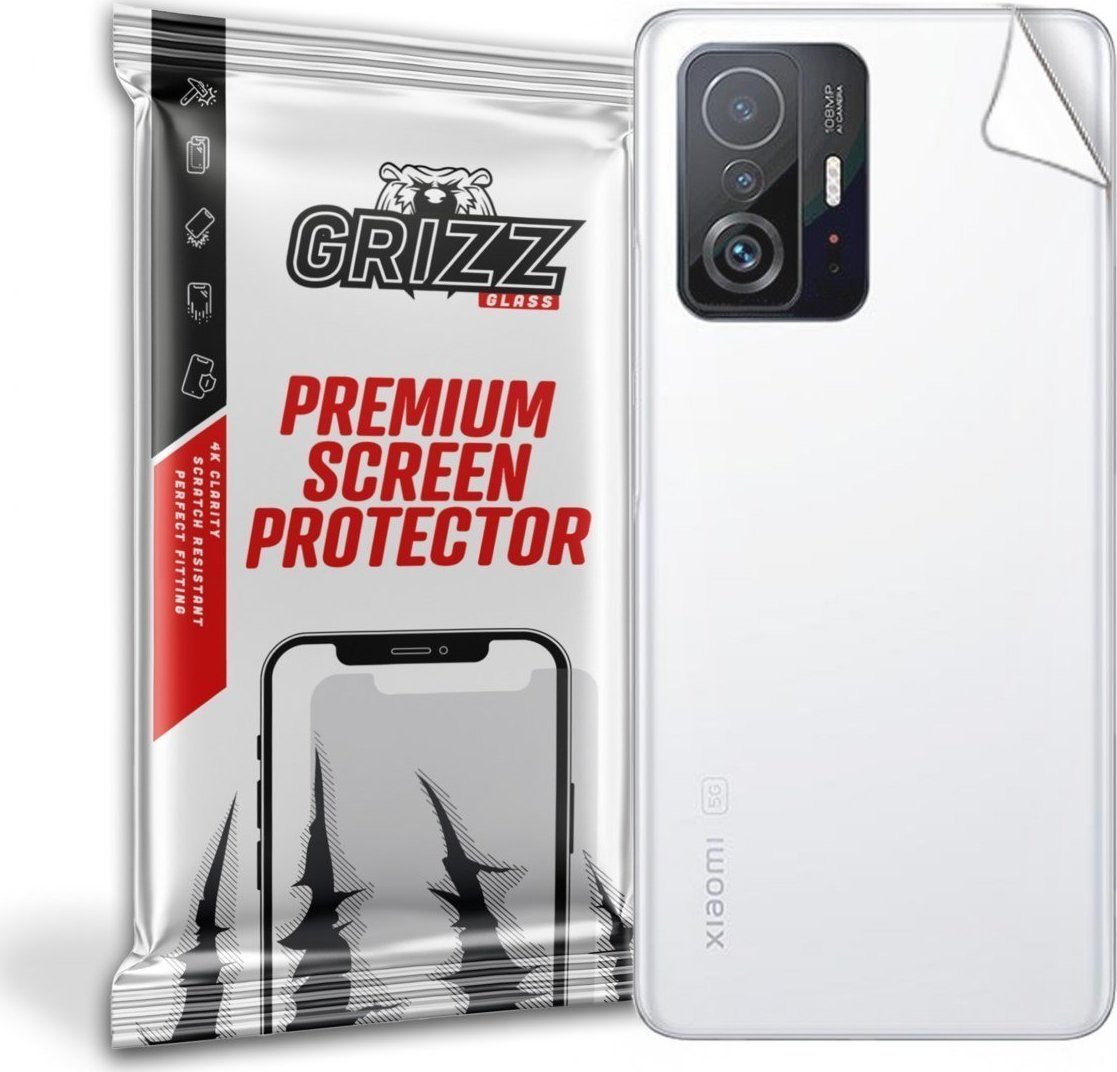 Folie protectie spate, GrizzGlass SatinSkin folie spate pentru Xiaomi Mi 11T Pro, Transparenta