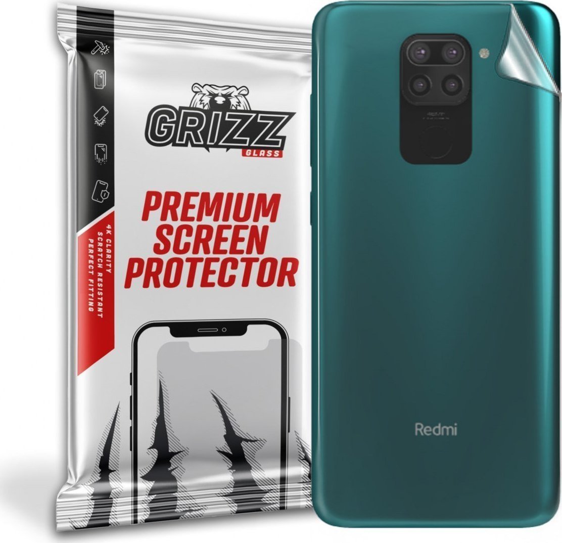 Folie protectie spate, GrizzGlass UltraSkin folie spate pentru Xiaomi Redmi Note 9, Transparent