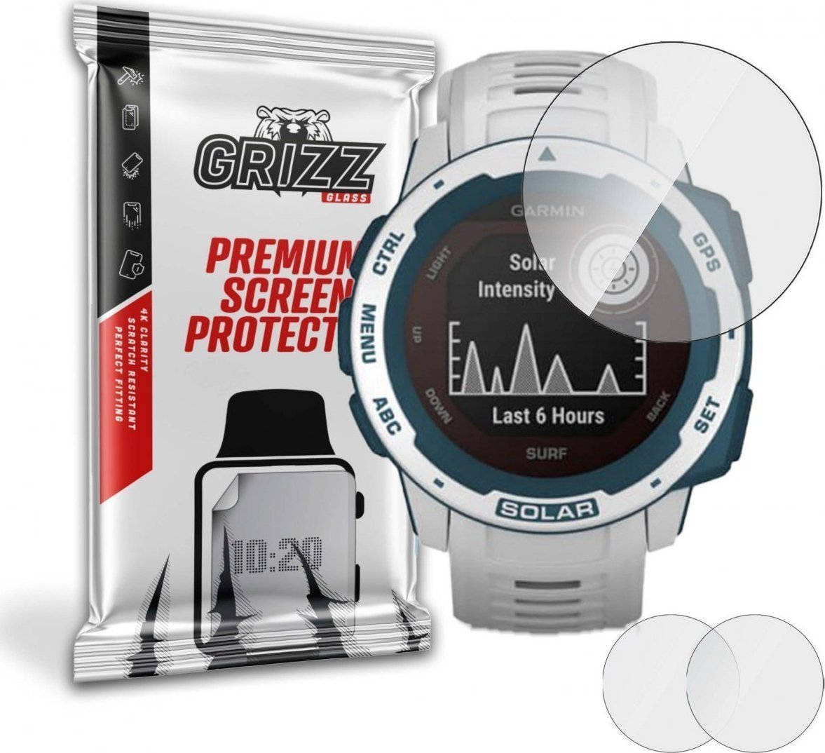 Accesorii Smartwatch - GrizzGlass Grizz Hybrid Glass Garmin Instinct Solar Surf Edition