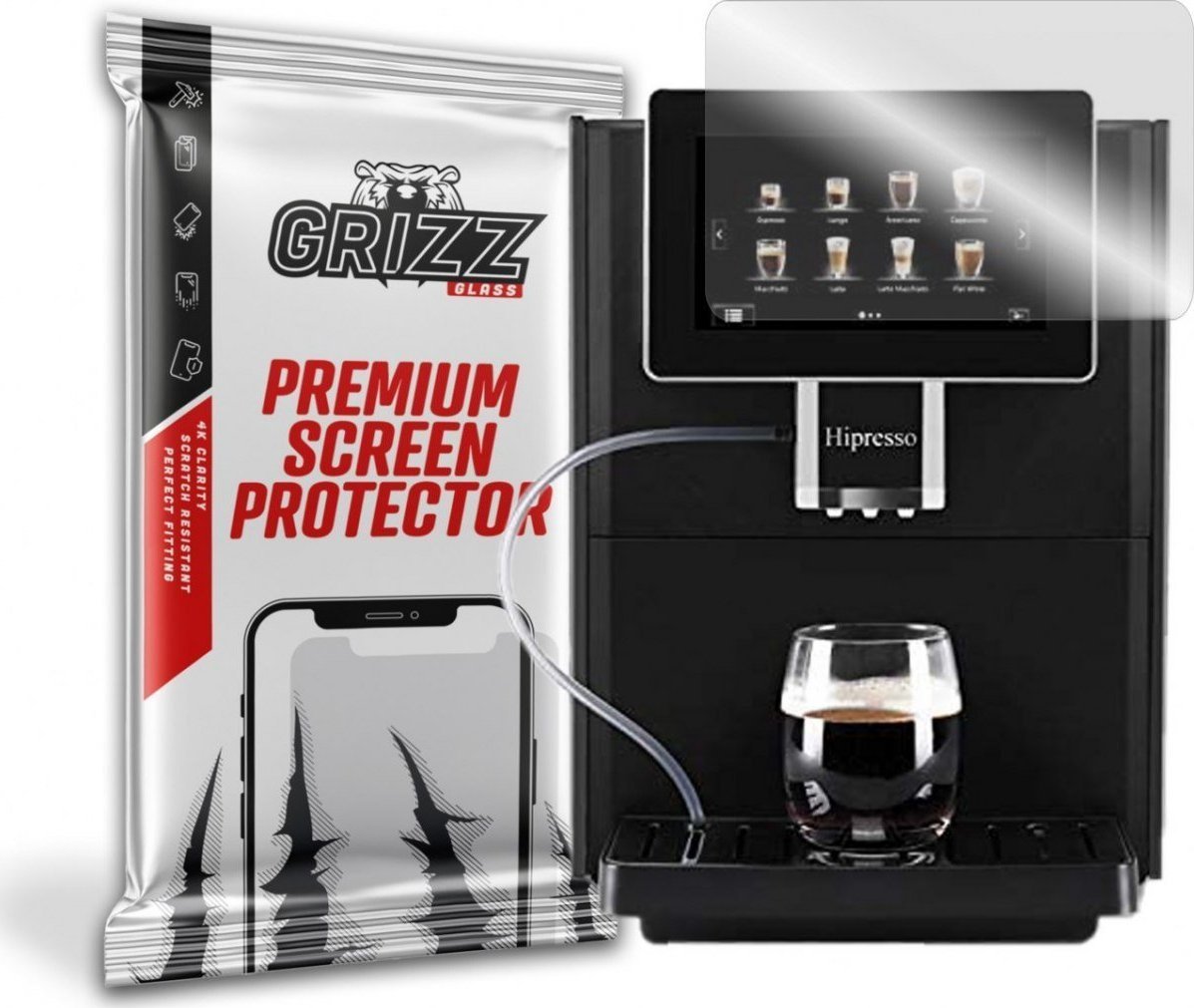 Accesorii si piese aparate cafea - Folie protectie ecran GrizzGlass HybridGlass pentru Hipresso Super, Sticla, Transparent