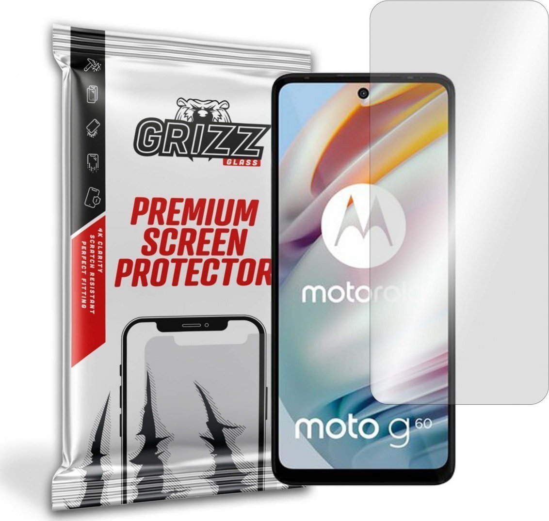 Folie protectie telefon, Grizz Glass, Sticla, Compatibil cu Motorola Moto G60, Transparent