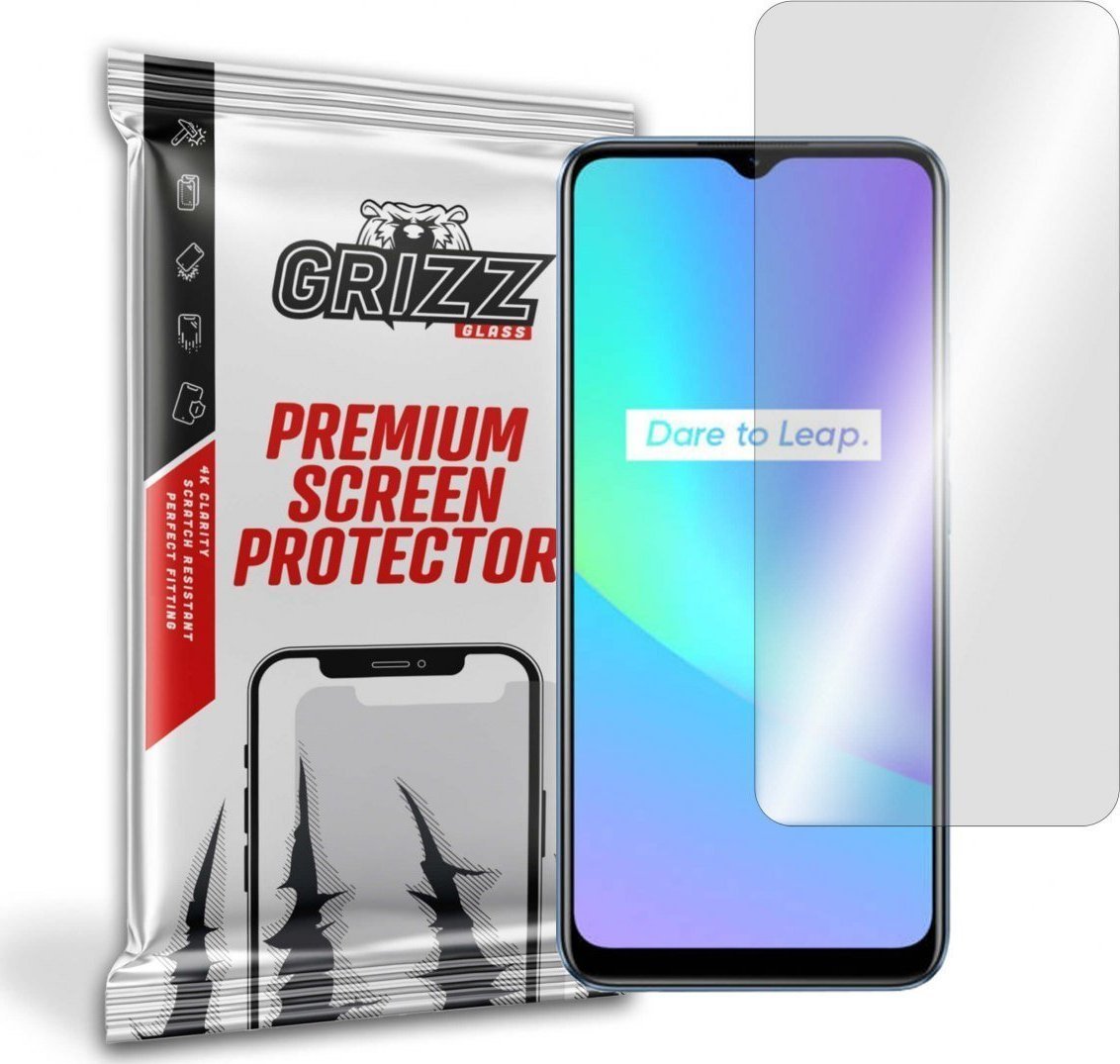 Folie de protectie Grizz Glass, Sticla hibrida, Compatibil Realme C25s, Transparent