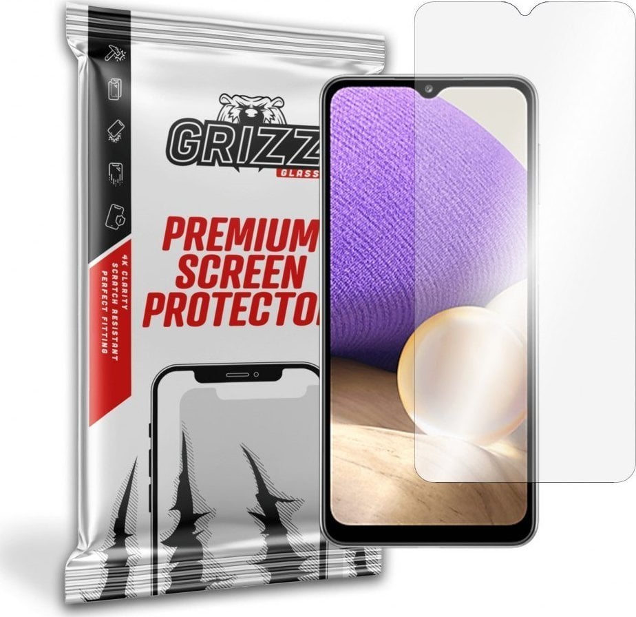 Folie protectie telefon, Grizz Glass, Sticla, Compatibil cu Samsung Galaxy A32 5G, Transparent