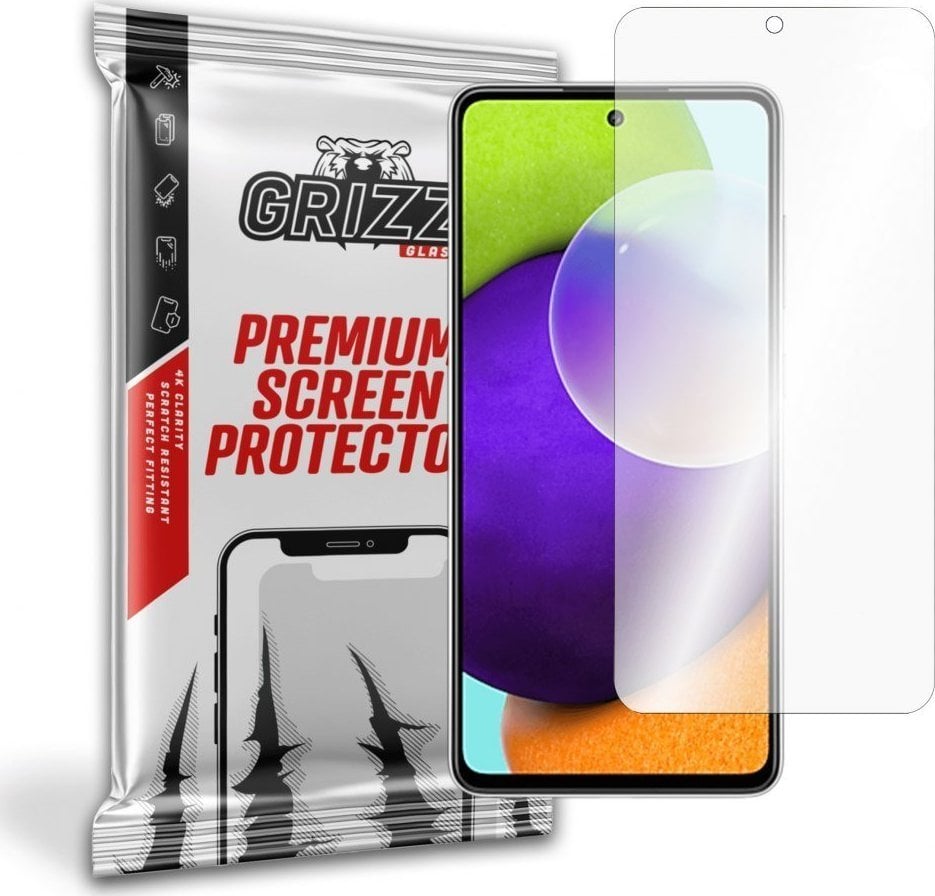 Folie protectie telefon, Grizz Glass, Sticla, Compatibil cu Samsung Galaxy A52, Transparent