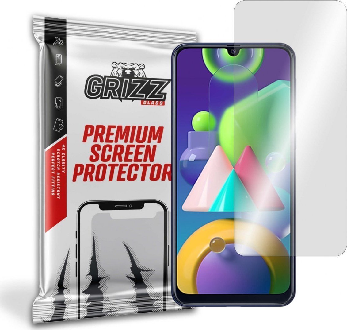 Folie protectie telefon, Grizz Glass, Sticla, Compatibil cu Samsung Galaxy M21s, Transparent