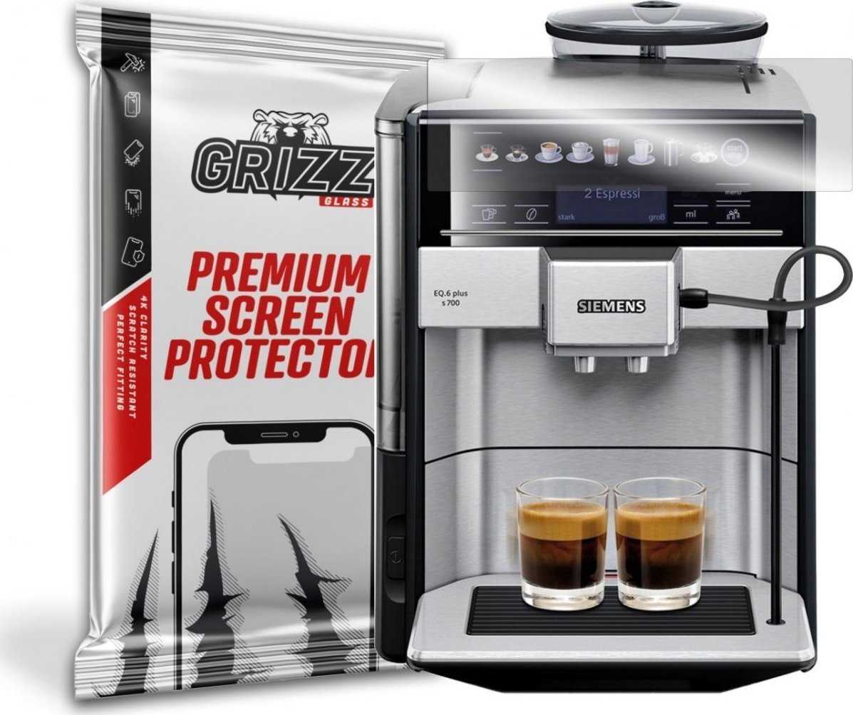 Accesorii si piese aparate cafea - Folie protectie ecran GrizzGlass HybridGlass pentru Siemens EQ.6 plus s700, Sticla, Transparent