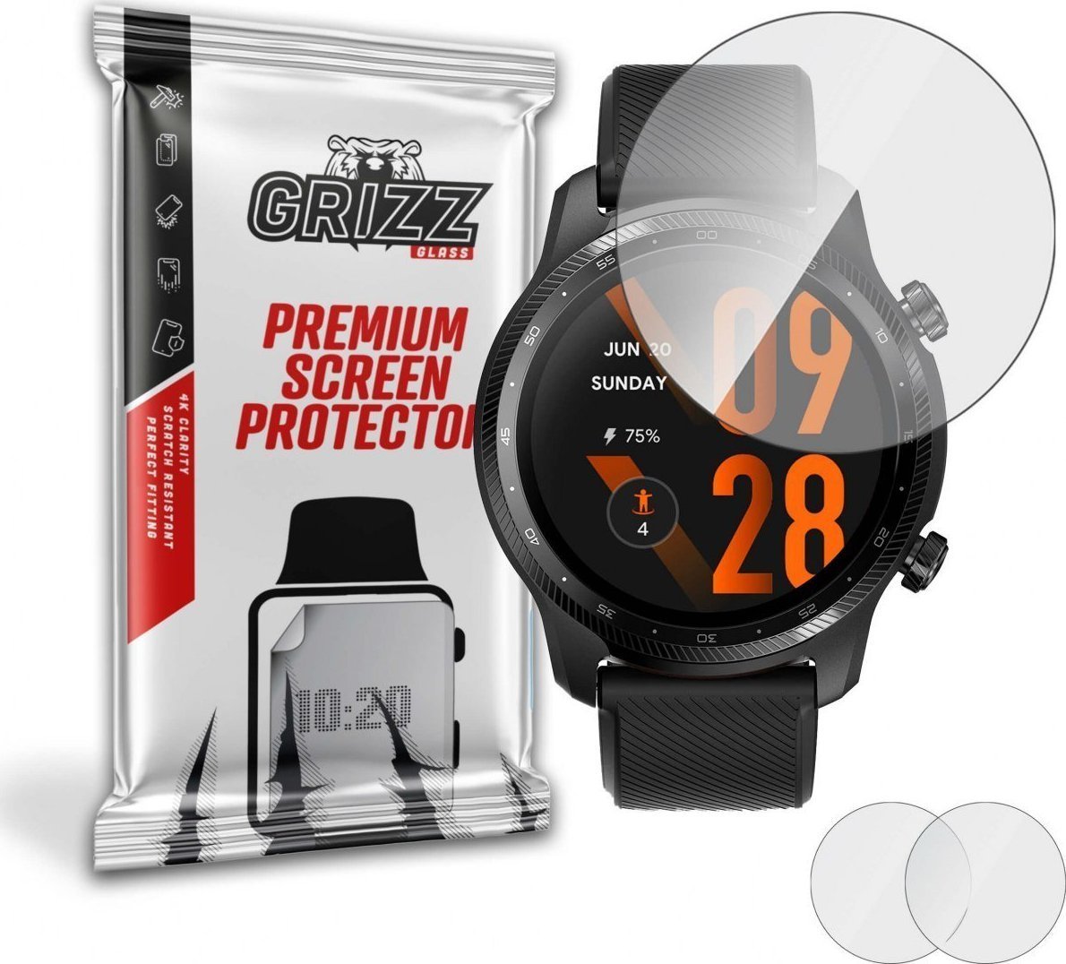 Sticlă hibridă GrizzGlass Grizz TicWatch 3 Pro Ultra