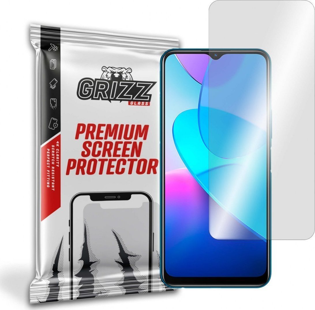 Folii protectie telefoane - Folie de protectie Grizz Glass, Sticla hibrida, Compatibil Vivo Y11s, Transparent