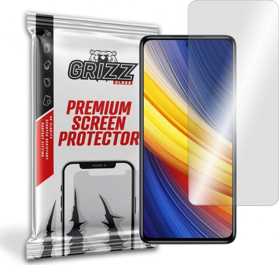 Folie de protectie Grizz Glass, Sticla hibrida, Compatibil Xiaomi Poco X3 Pro, Transparent