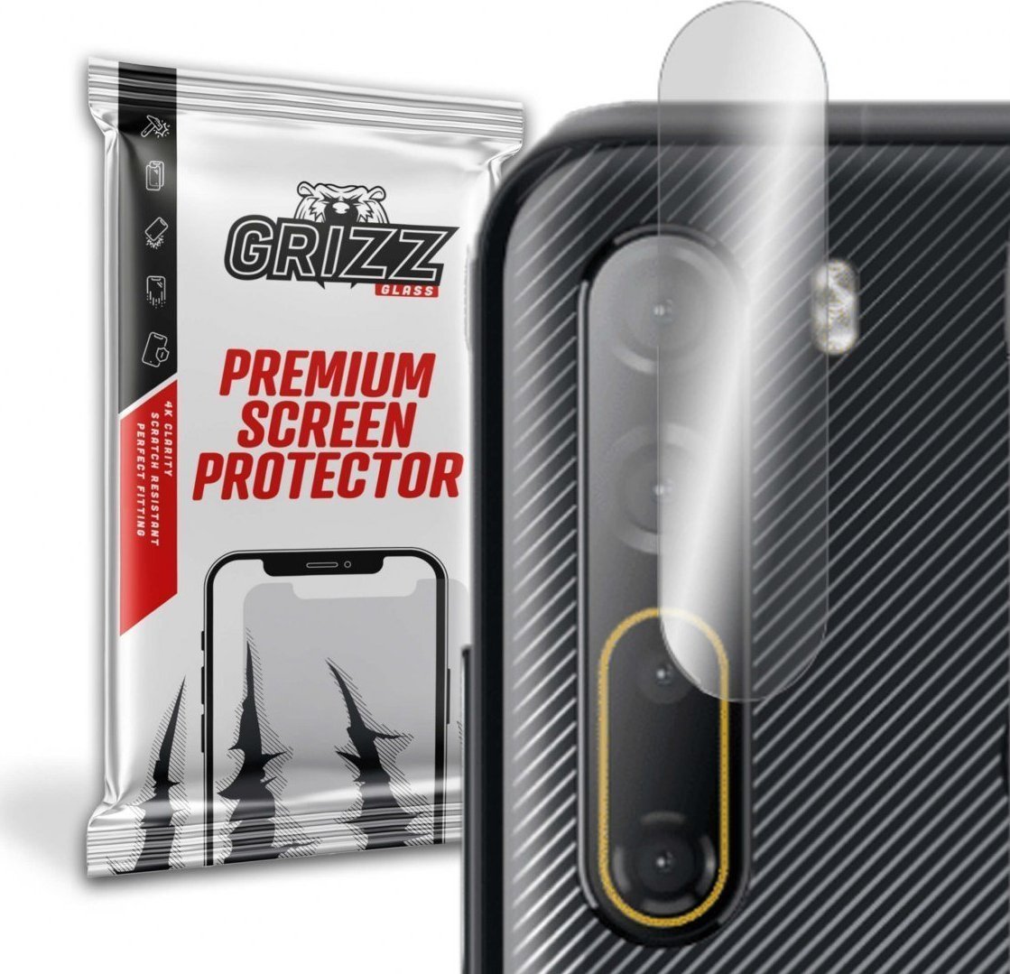Folie de protectie camera foto, Grizz Glass, Sticla hibrida, Compatibil HTC Desire 20 Pro, Transparent