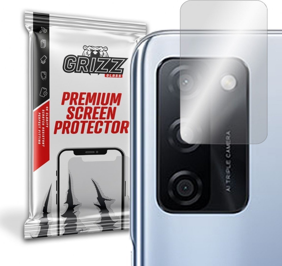 Set 2 folii protectie camera foto GrizzGlass HybridGlass pentru Oppo A55s, Transparent