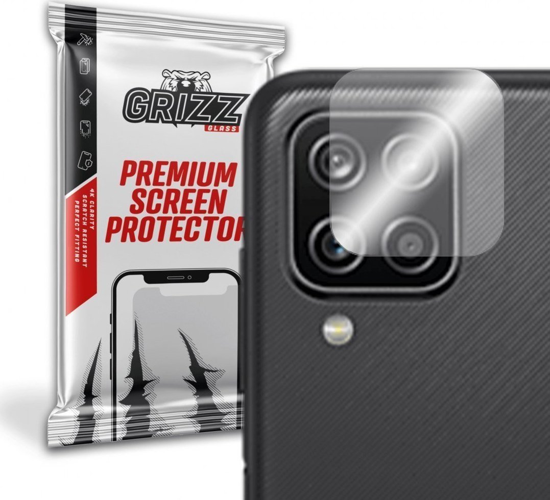 Folii protectie telefoane - Folie protectie camera foto Galaxy A12 Grizz Glass, Sticla, Transparent