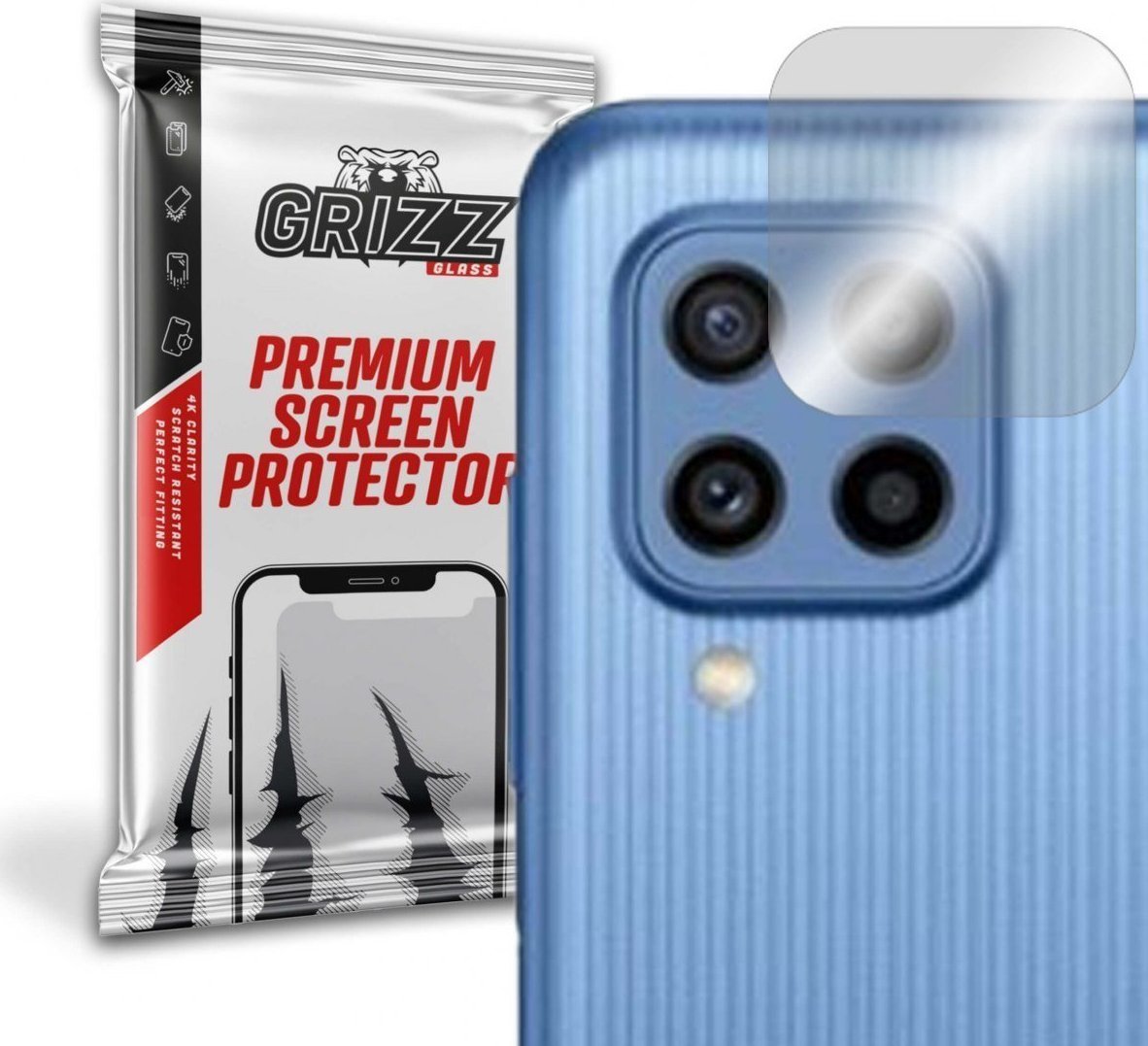 Folie de protectie camera foto, GrizzGlass HybridGlass Camera de sticla hibrida pentru lentile pentru Samsung Galaxy M22