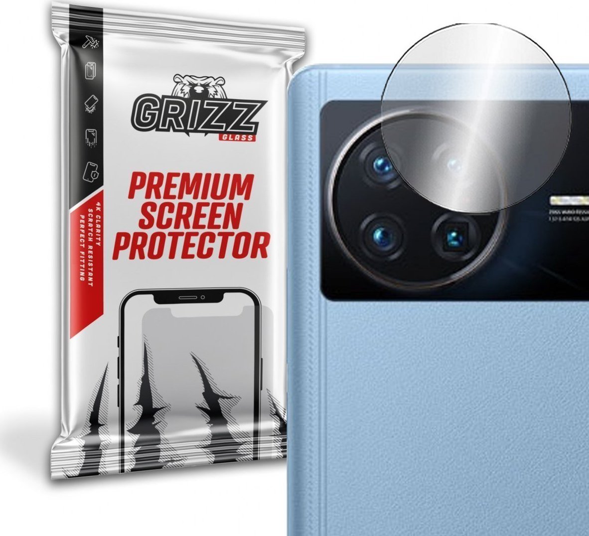Set 2 folii protectie camera foto GrizzGlass HybridGlass pentru Vivo X Note, Transparent