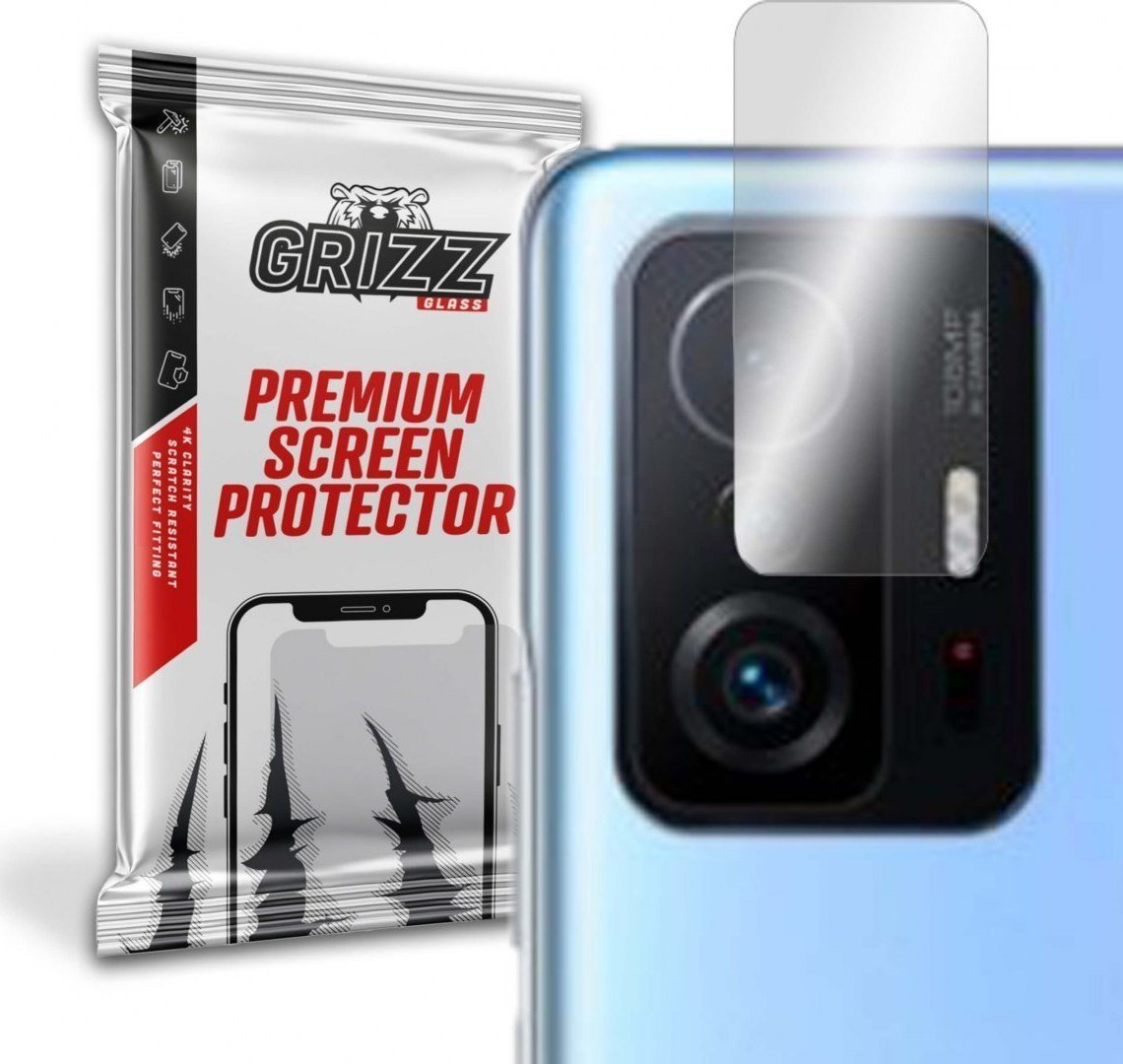 Folie de protectie camera foto, Grizz Glass, Sticla hibrida, Compatibil Xiaomi 11T, Transparent