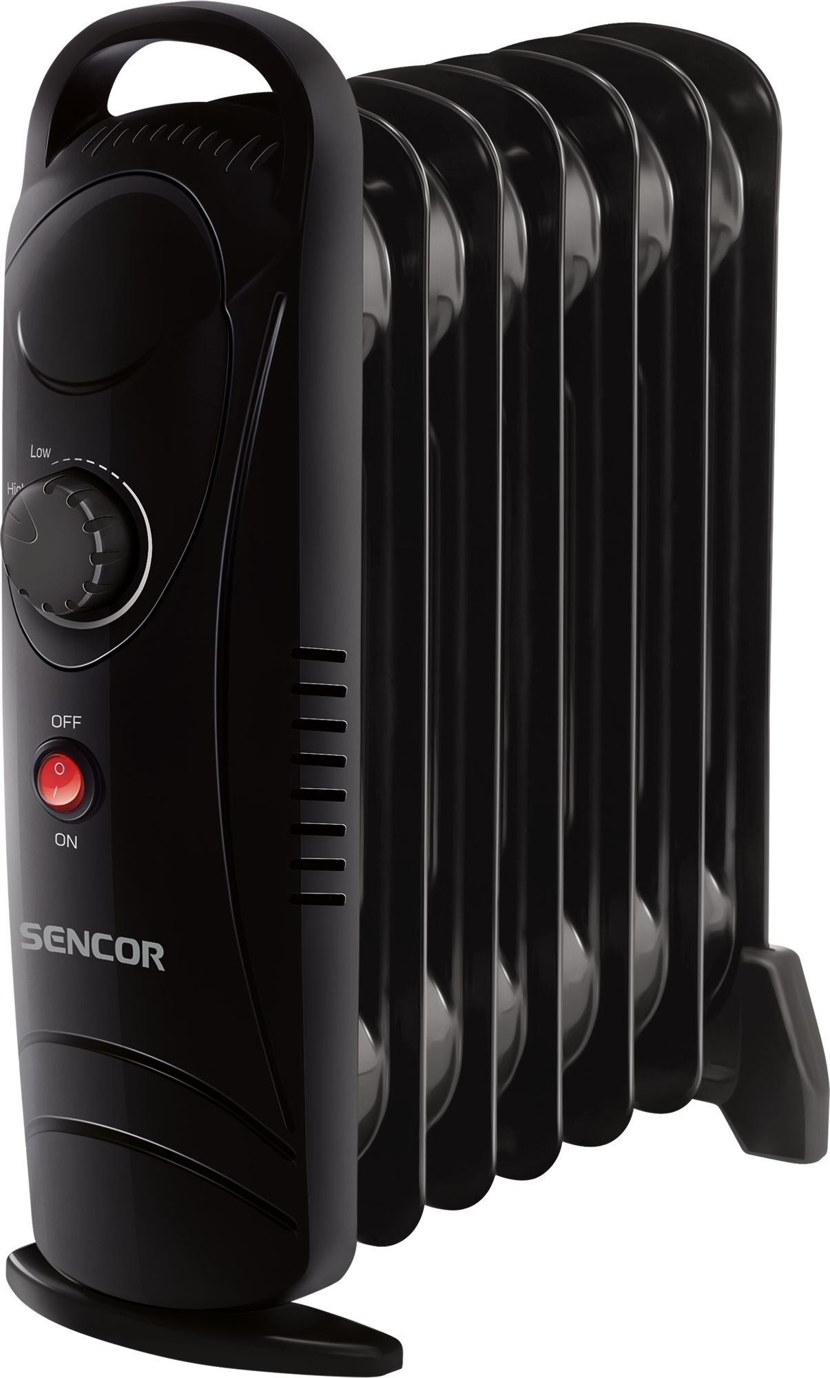 Radiator electric cu ulei Sencor, SOH 2107BK, 7 elementi, 700W, Negru