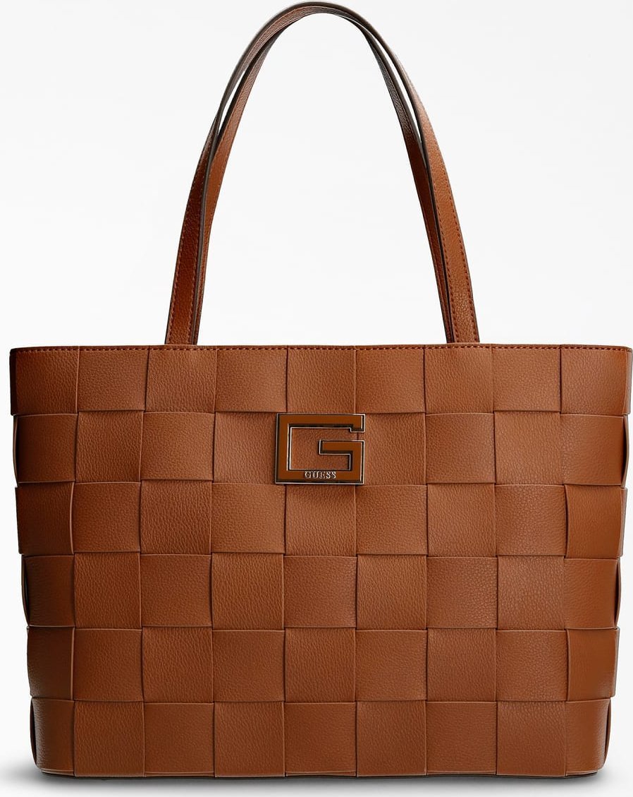 Guess Guess, Liberty, Polyurethane, Bag, Tote, Cognac, HWEG81 35230, For Women, 40 × 28.5 × 11 cm For Women