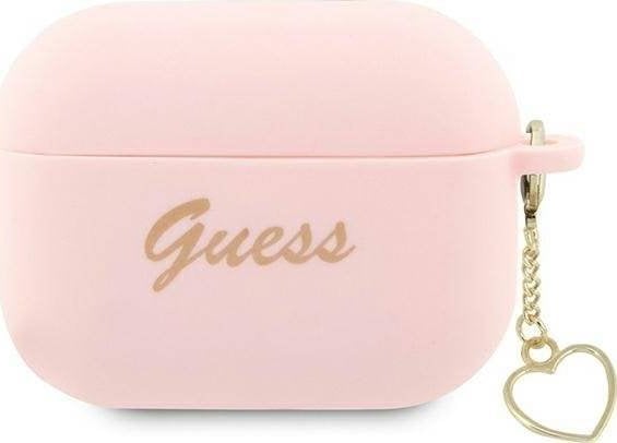 Guess Husă Guess GUAP2LSCHSP Husă Apple AirPods Pro 2 roz/roz Silicone Charm Heart Collection