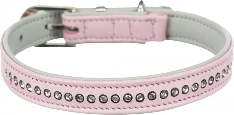 Guler de câine Trixie Active Comfort cu strasuri, roz, XS–S: 20–24 cm/12 mm