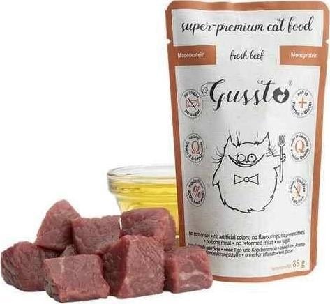 GUSSTO sasz.85g carne proaspătă / 8Pokarm pisica de carne