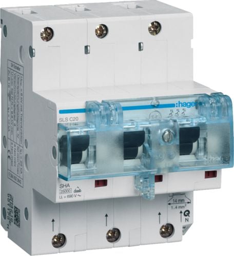 Miniatură întrerupător de circuit selectiv 3P Cs 20A SLS (HTN320C)