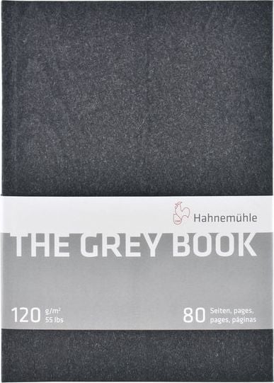 Hahnemühle HAHNEMUHLE THE GREY CARTE - caiet de schițe cu pagini gri 120g 40 coli A5 universal