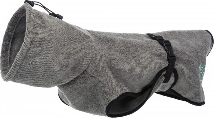 Halat de baie Trixie, câine, gri, țesătură, XL: 70 cm