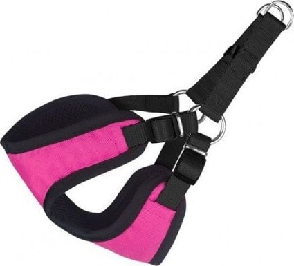 Ham ajustabil pentru caini, Chaba Comfort 60 cm, Impermeabil, Fucsia/Negru