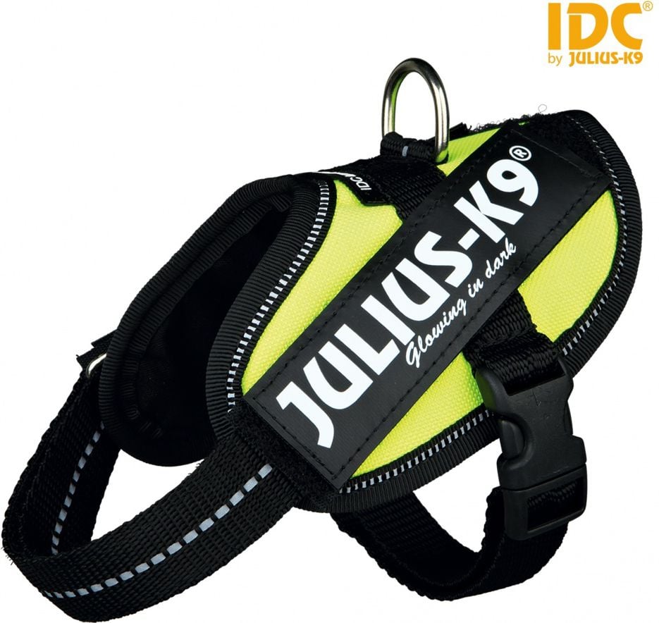 Ham IDC Power pentru caini Julius K9, Talie mica, 7-15 kg, Neon