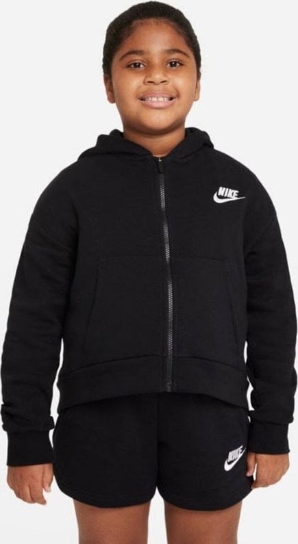 Hanorac Nike Nike Sportswear Club Fleece Jr fete DC7118 010 DC7118 010 negru L (147-158)