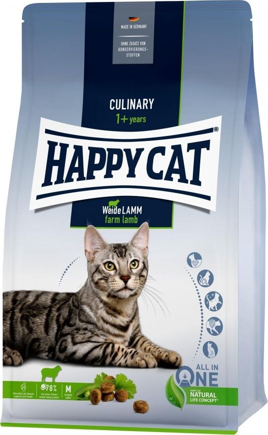 Hrana uscata pisici adulte, HAPPY CAT Culinary, cu miel 10 kg